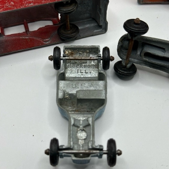 Vintage‎ 1950 Lot of 6 Midgetoy Diecast Metal Cars Firetruck Ambulance Roadster - Picture 5 of 6